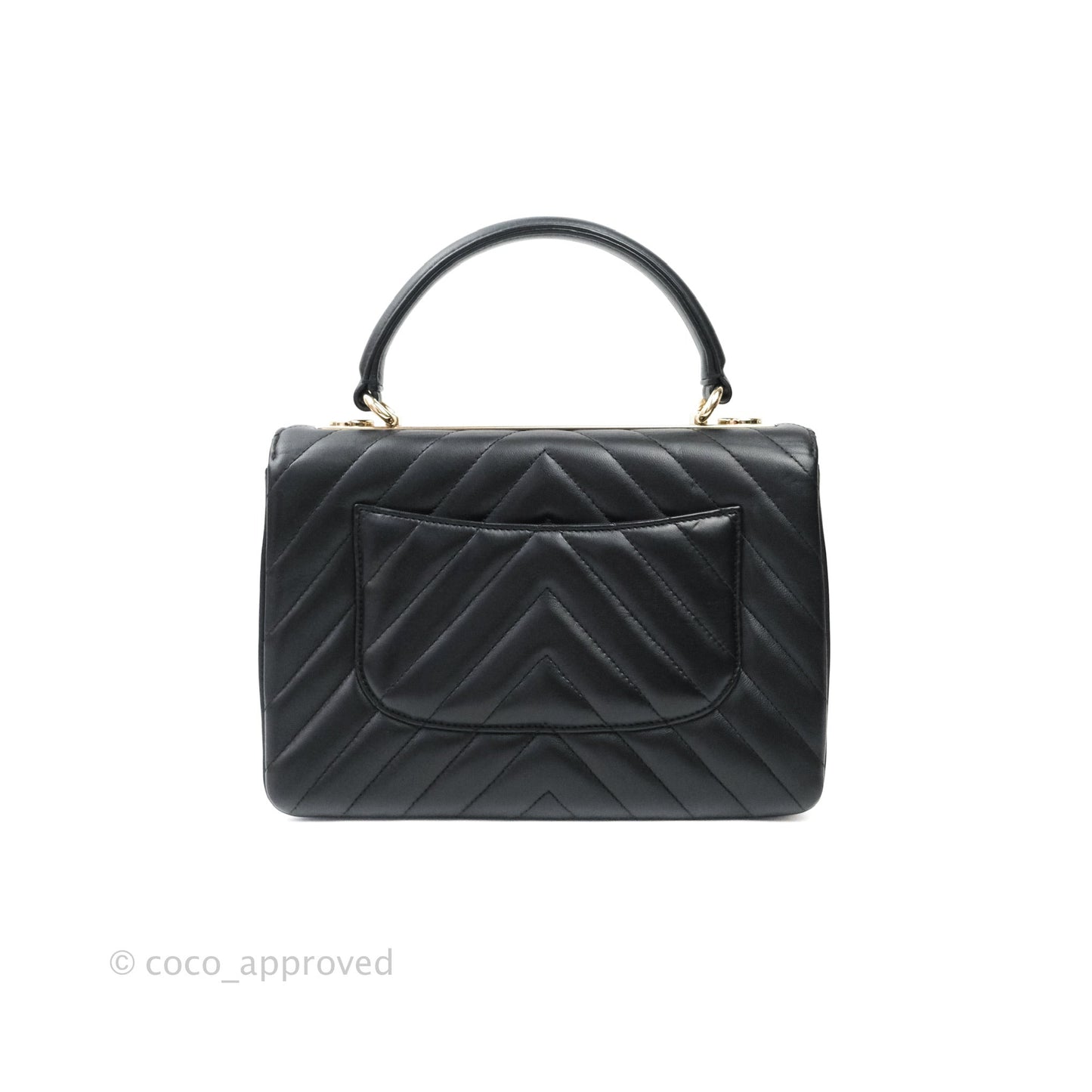 Chanel Trendy CC Chevron Small Black Lambskin Gold Hardware