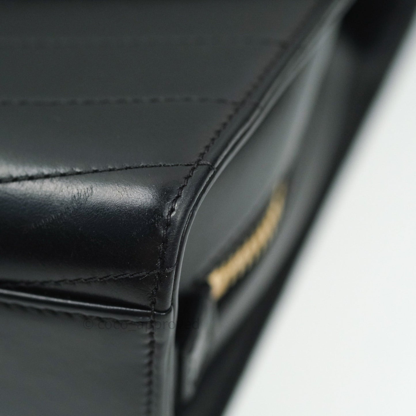 Chanel Chevron Calfskin Medium Medal Flap Black