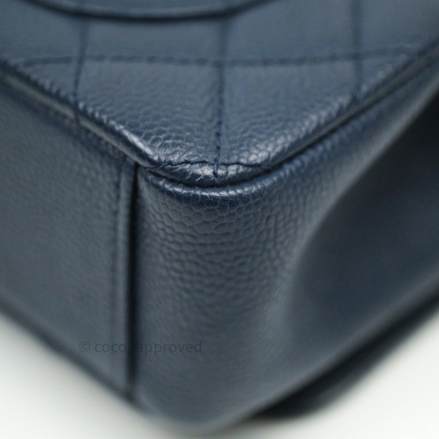 Chanel Caviar Quilted Small CC Filigree Flap Navy Black