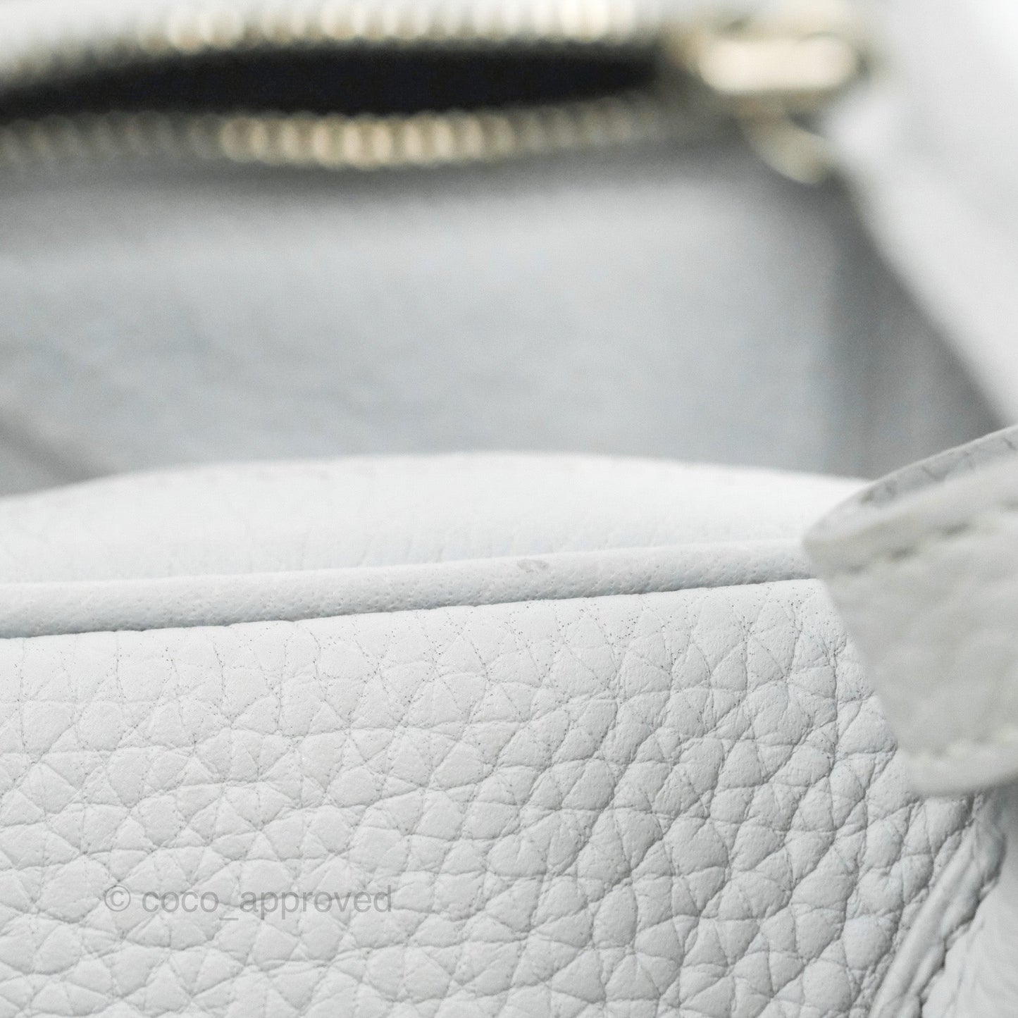 Hermès Lindy 30 Bleu Pale Clemence Palladium Hardware