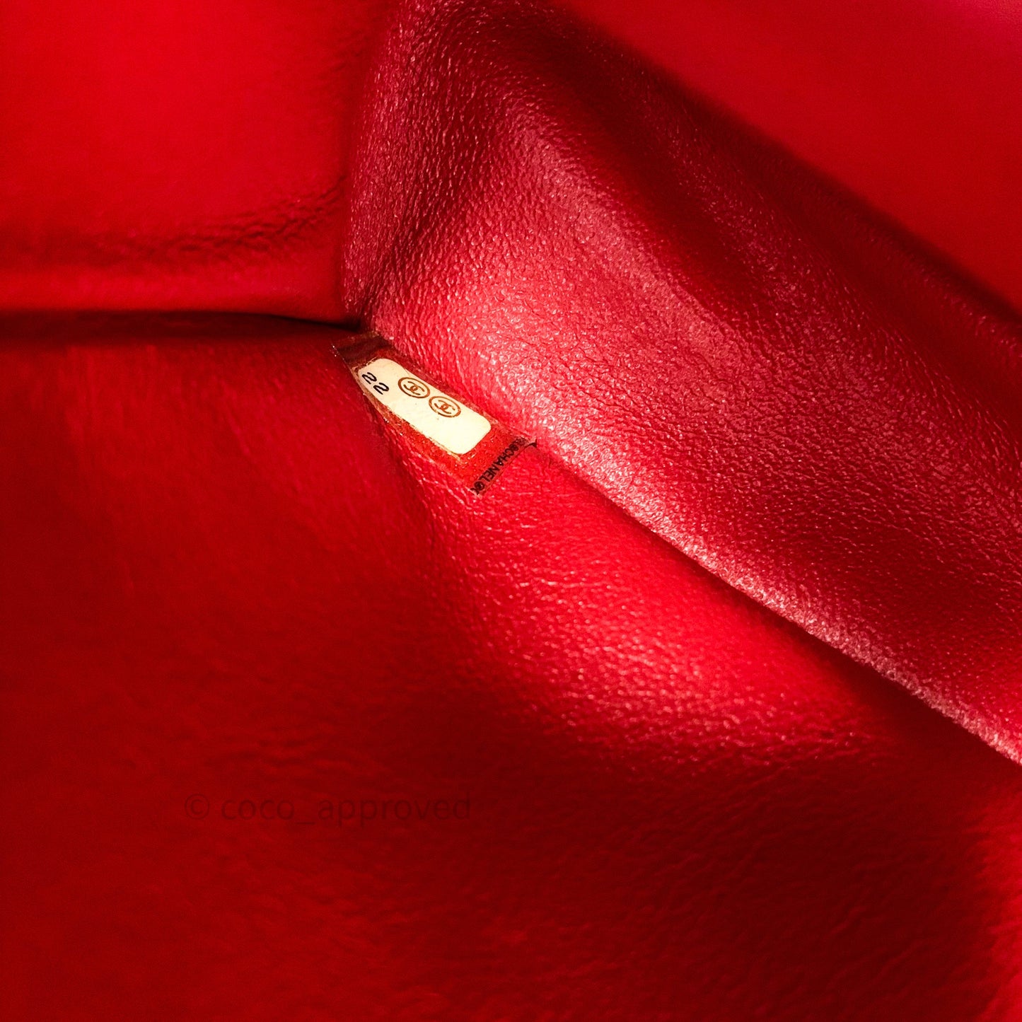 Chanel Quilted M/L Medium Double Flap Red Caviar Silver Hardware 16S