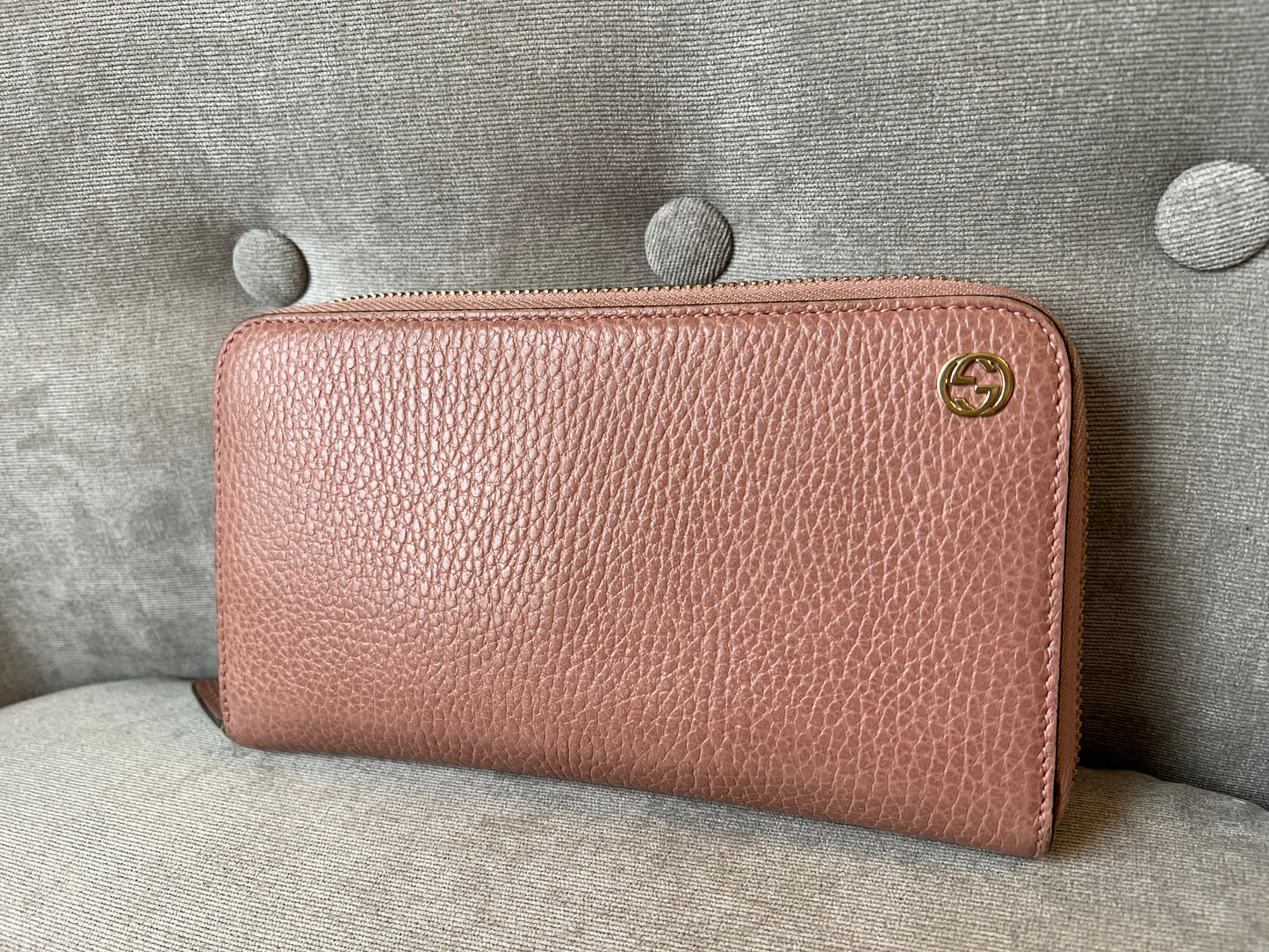 Luxury Gucci Pale Pink GG Long Wallet