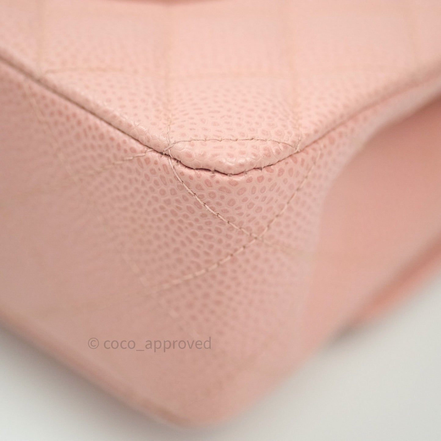 Chanel Classic M/L Medium Double Flap Bag Pink Caviar 24K Gold Hardware