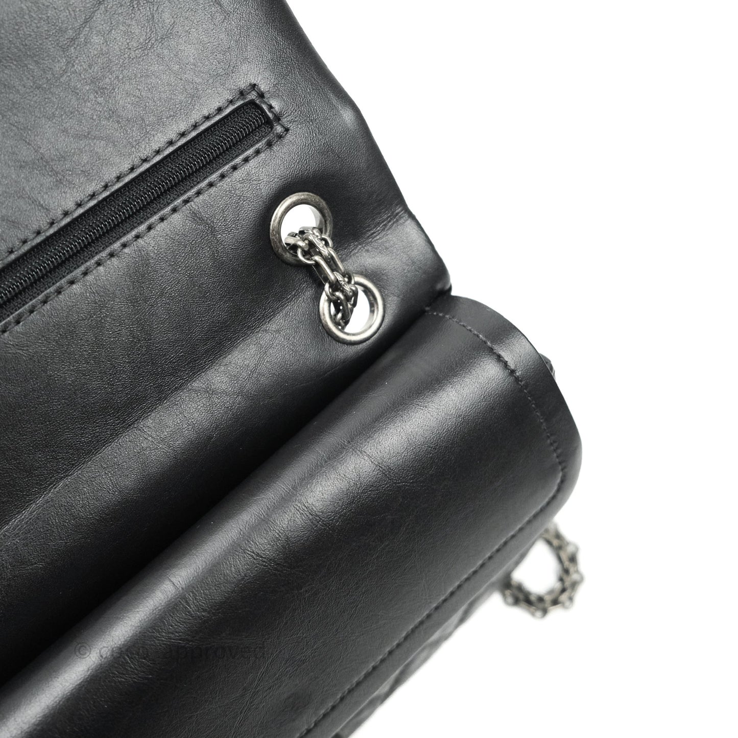 Chanel Reissue Quilted Aged Calfskin Black Ruthenium Hardware 225