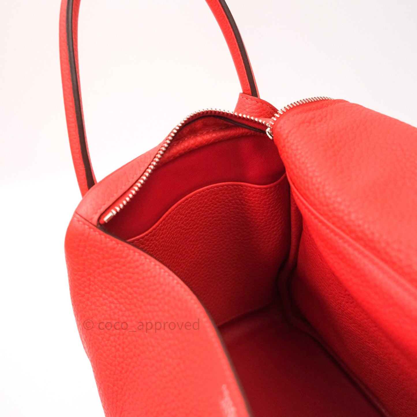 Hermès Lindy 30 Rose Jaipur Clemence Palladium Hardware