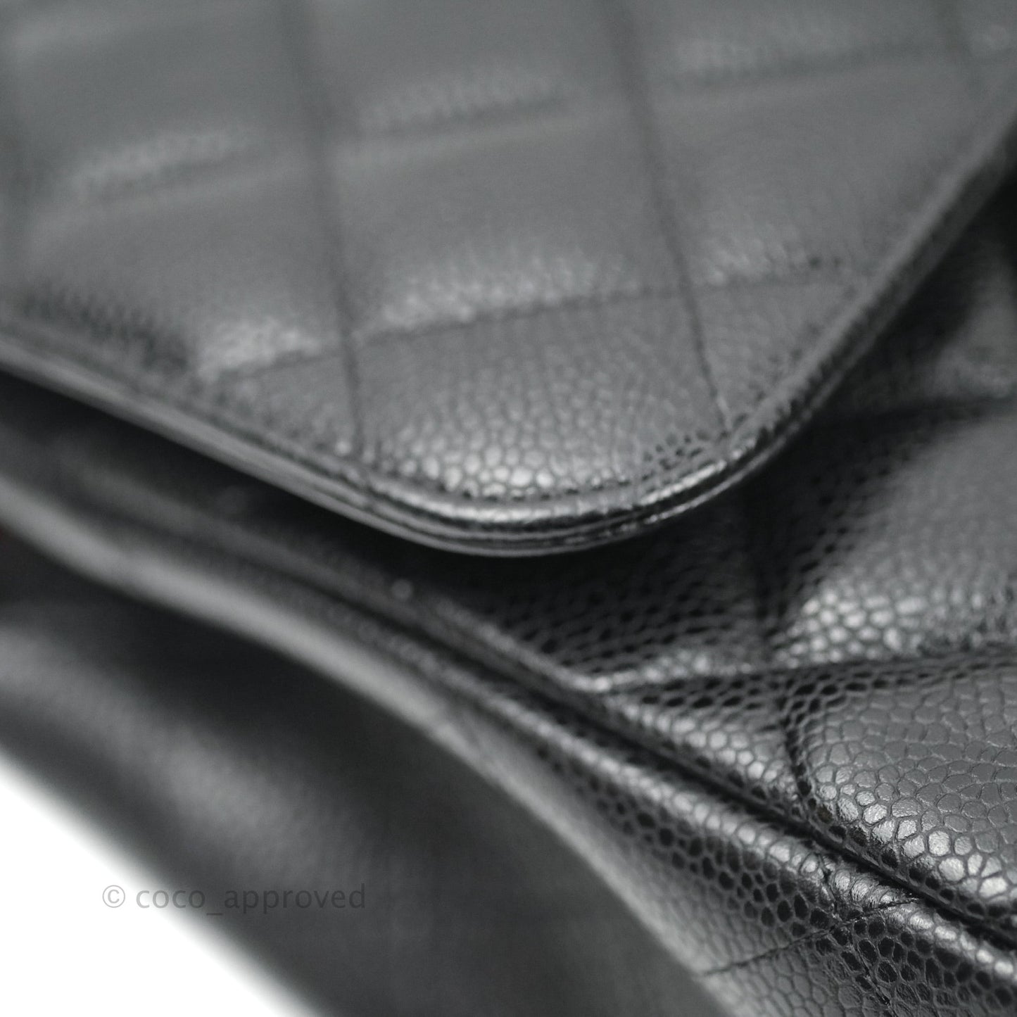 Chanel Jumbo Double Flap Black Caviar Silver Hardware⁣⁣