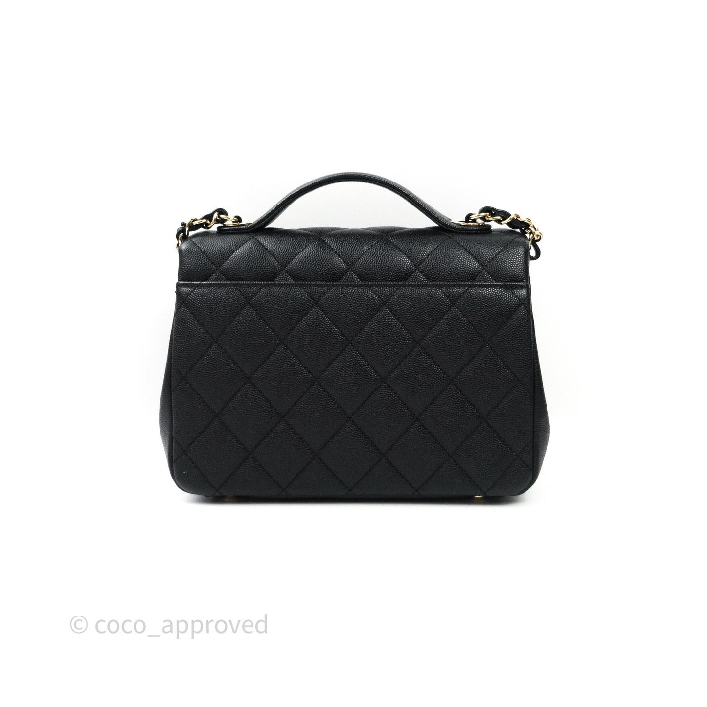 Chanel Quilted Medium Business Affinity Flap Black Caviar Light Gold Hardware