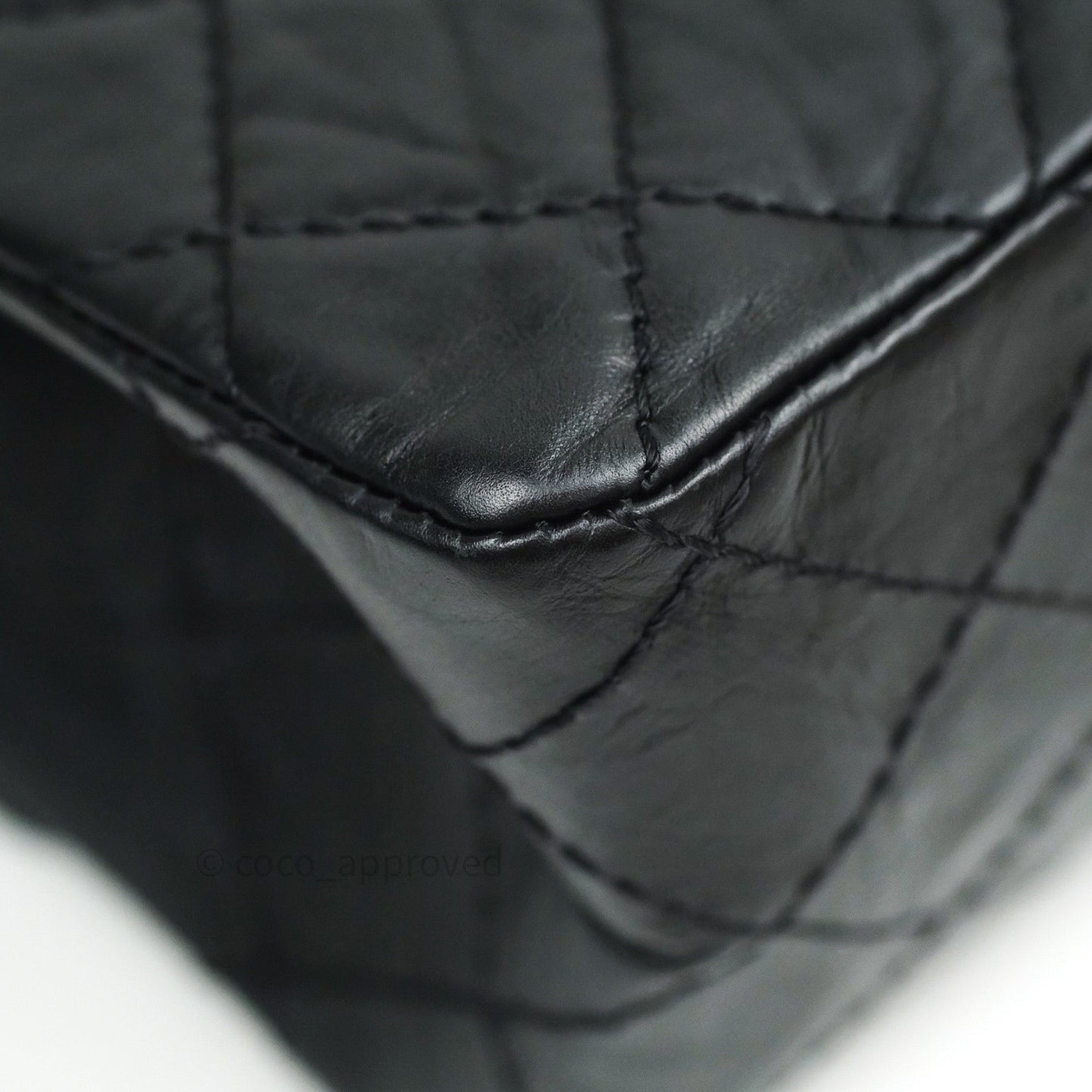 Chanel Reissue Quilted Aged Calfskin Black Gold Hardware 226