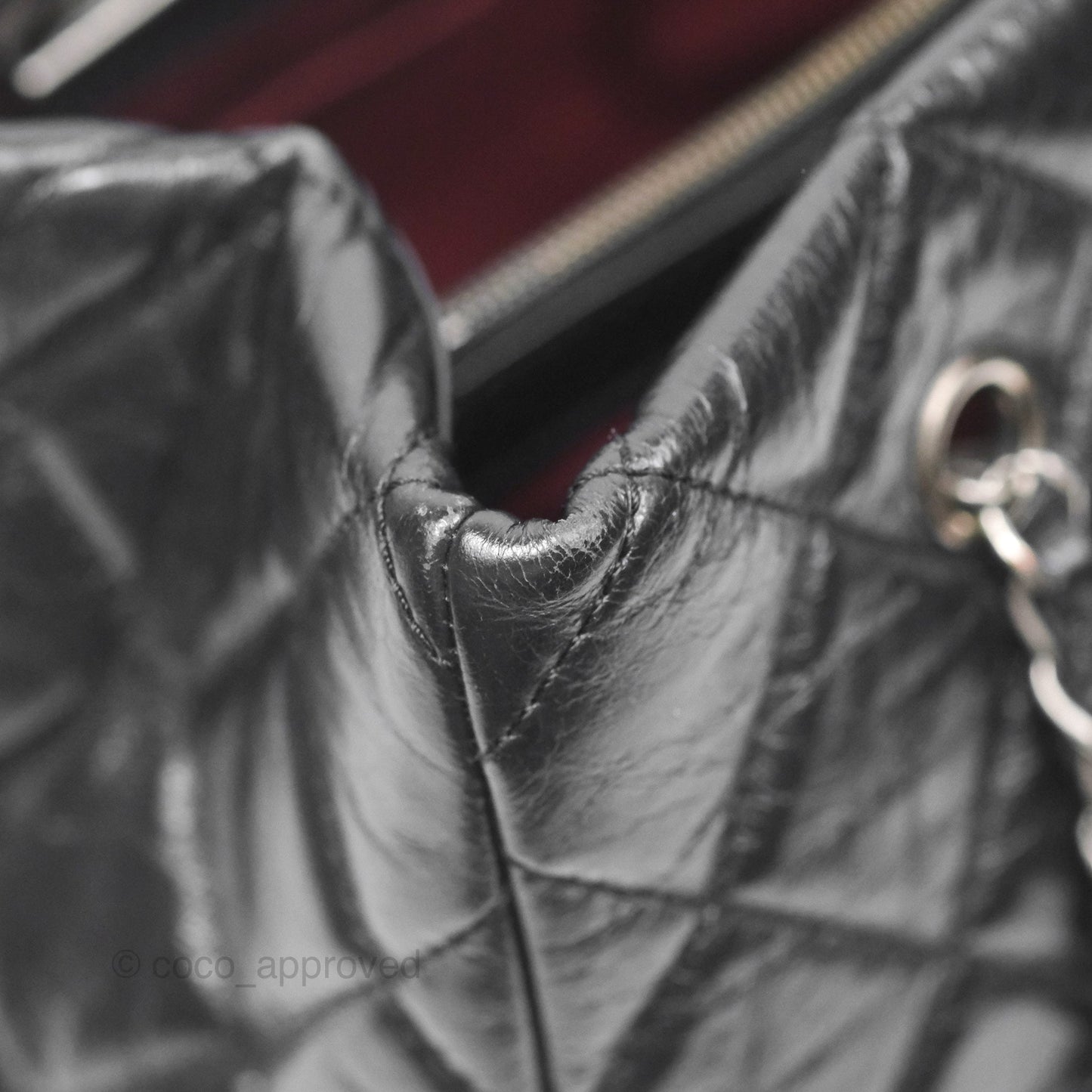 Chanel Large Shopping Tote Black Ruthenium Hardware
