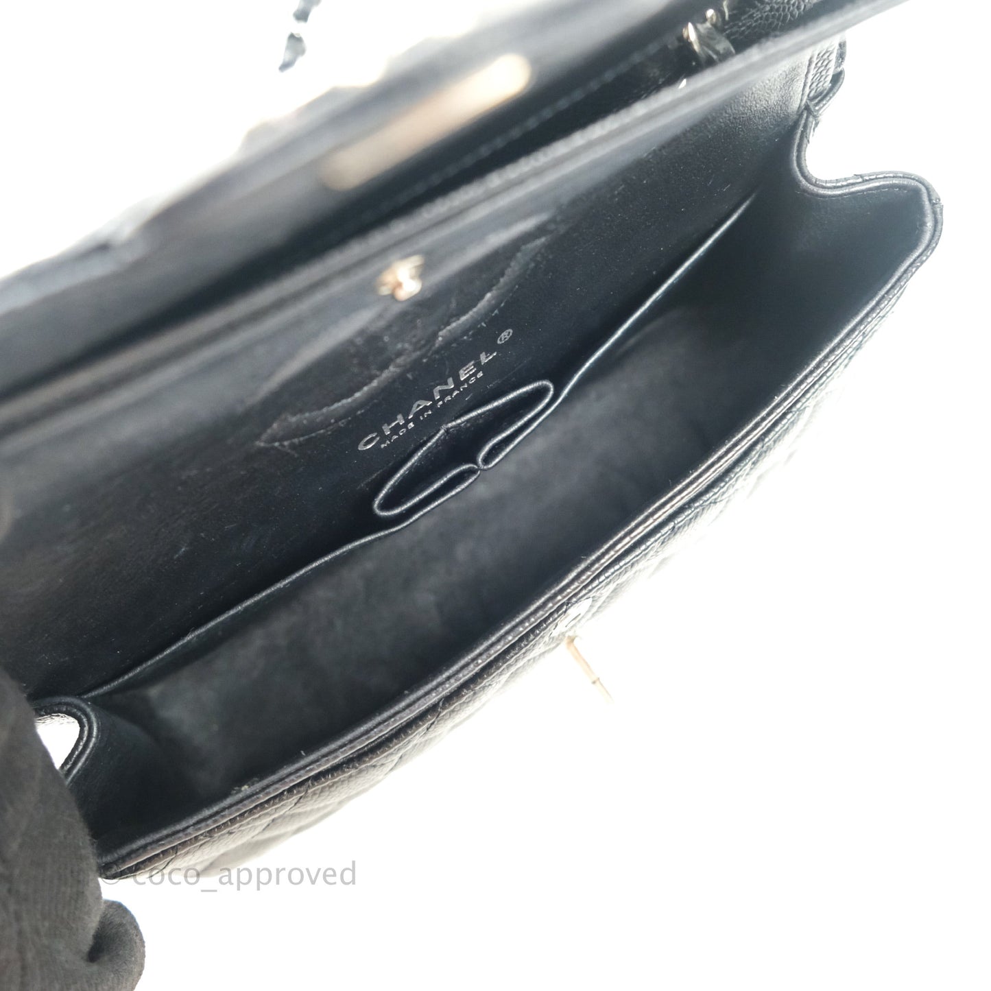Chanel Classic Small S/M Flap Black Caviar Silver Hardware