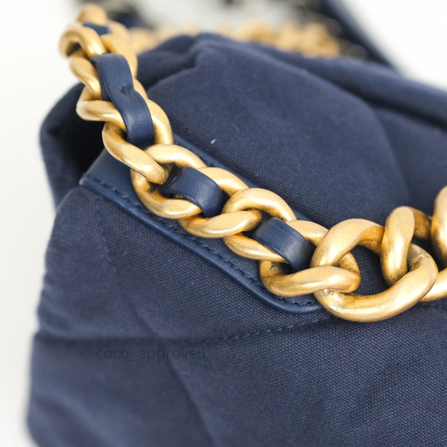 Chanel 19 Medium Canvas Navy Mixed Hardware