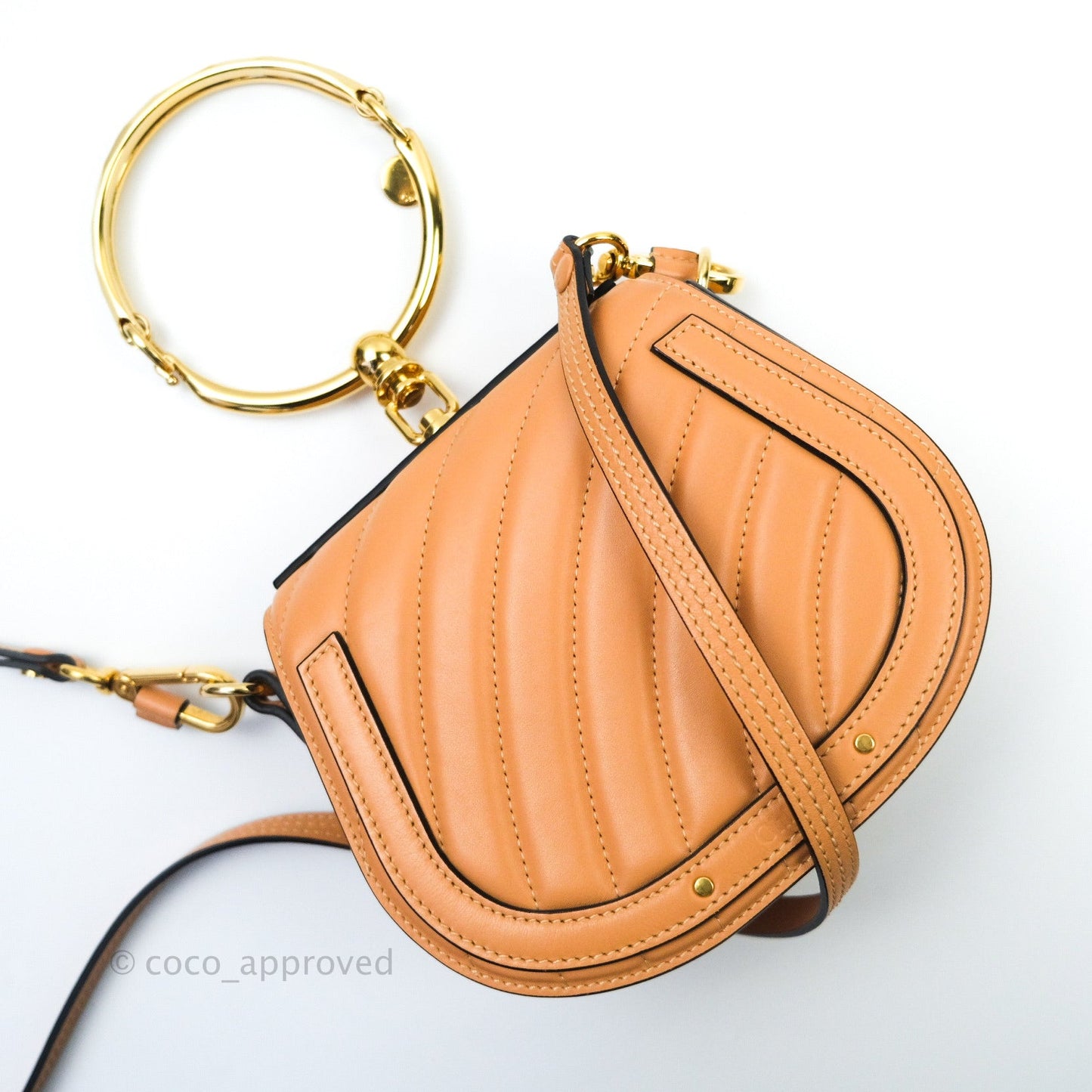 Chloé Nile Crossbody Bag Quilted Leather Beige