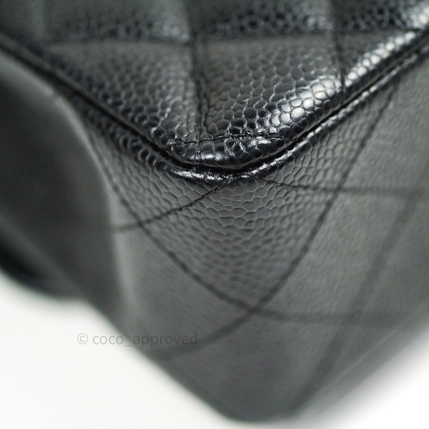 Chanel Quilted S/M Small Classic Flap Black Caviar Silver Hardware