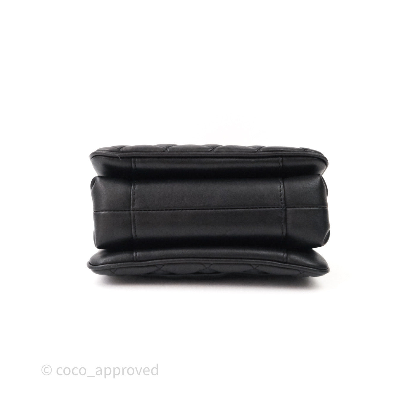 Chanel Coco Vintage Flap Small Bag Black Lambskin Gold Hardware