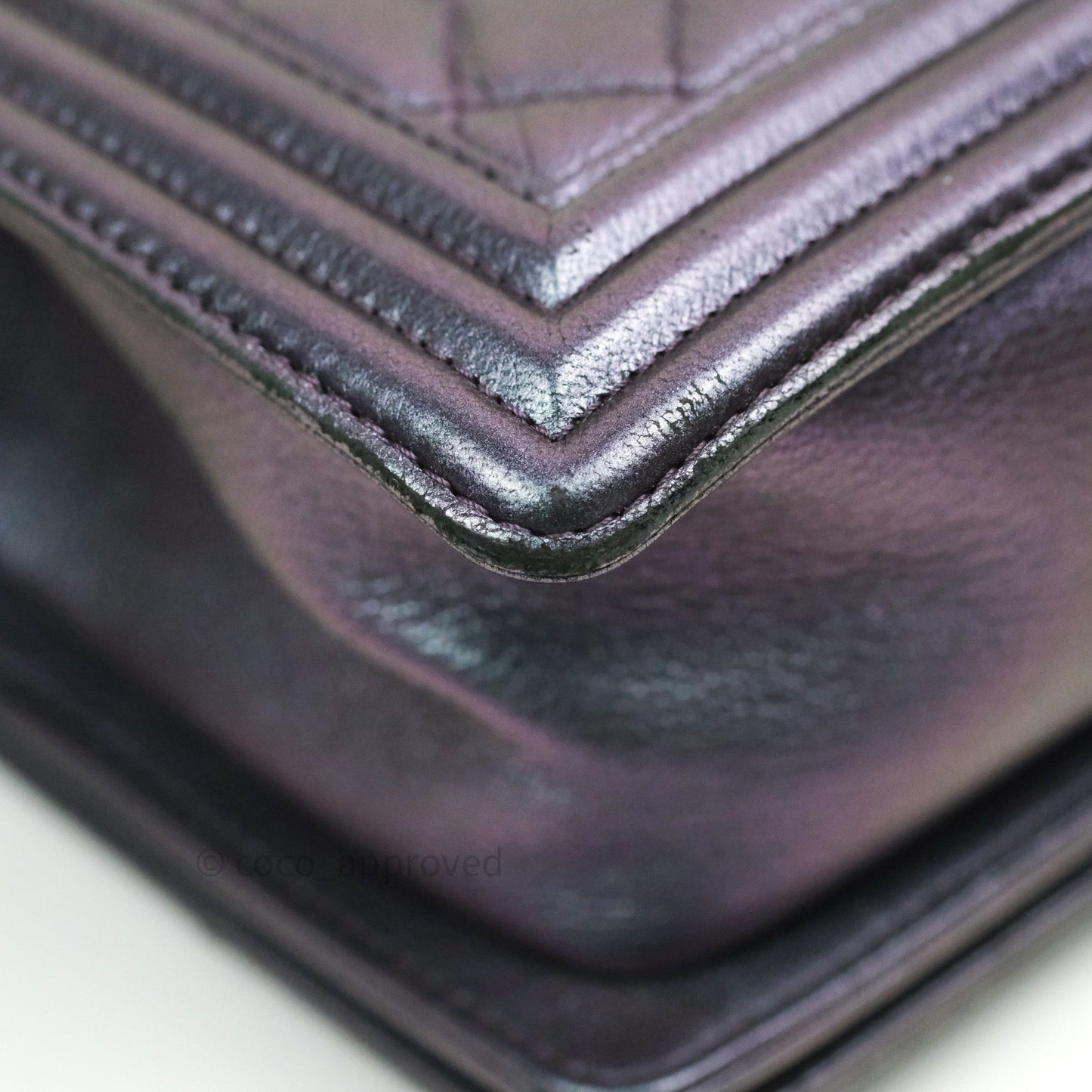 Chanel Purple Mermaid Iridescent Medium Calfskin Boy Bag