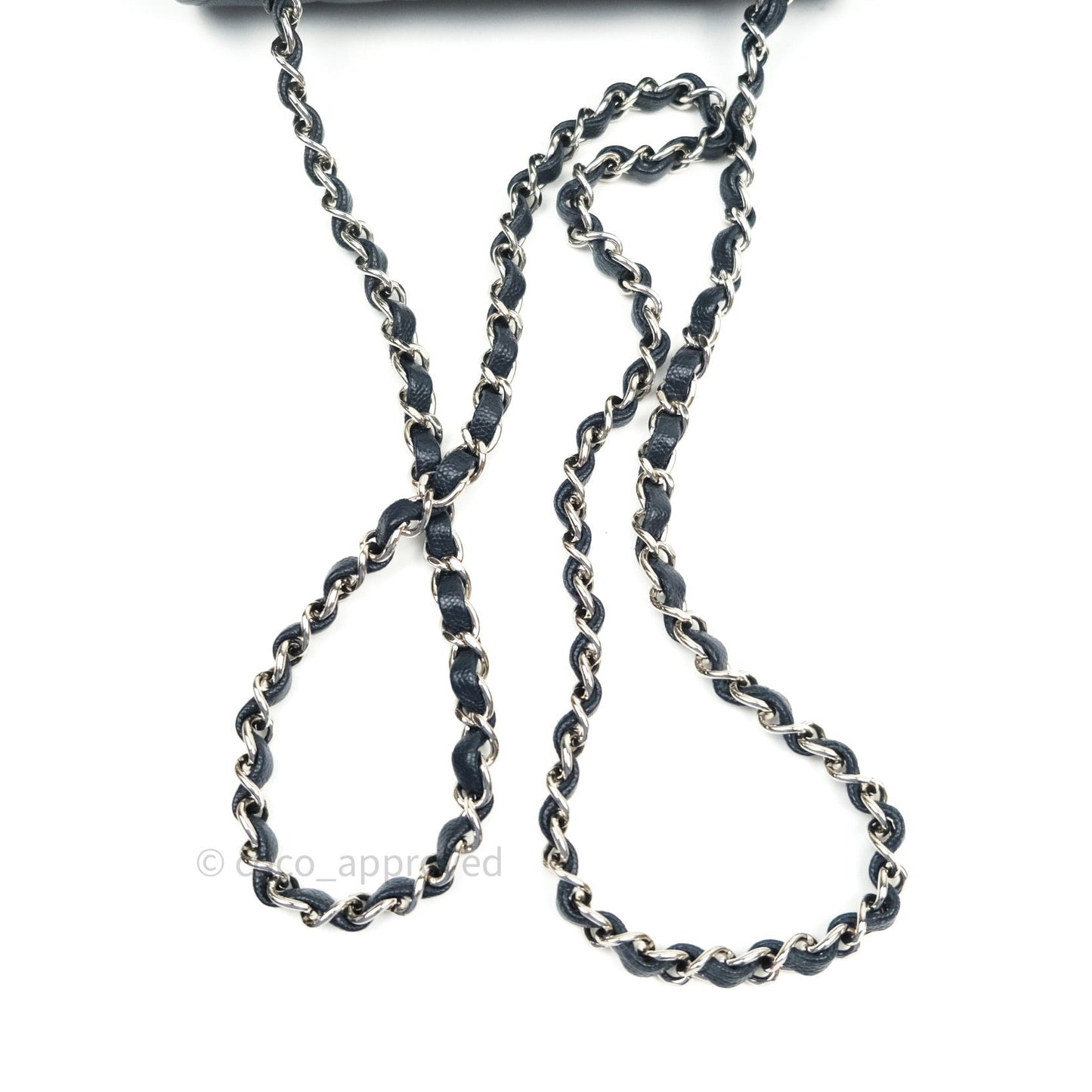 Chanel Quilted Mini Rectangular Navy Caviar Silver Hardware