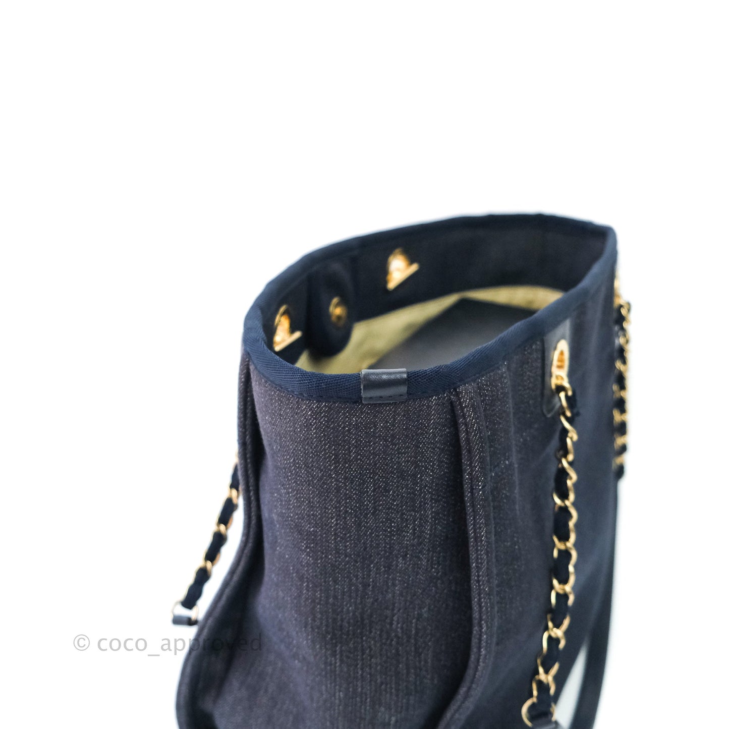 Chanel Denim Deauville Medium Tote Navy