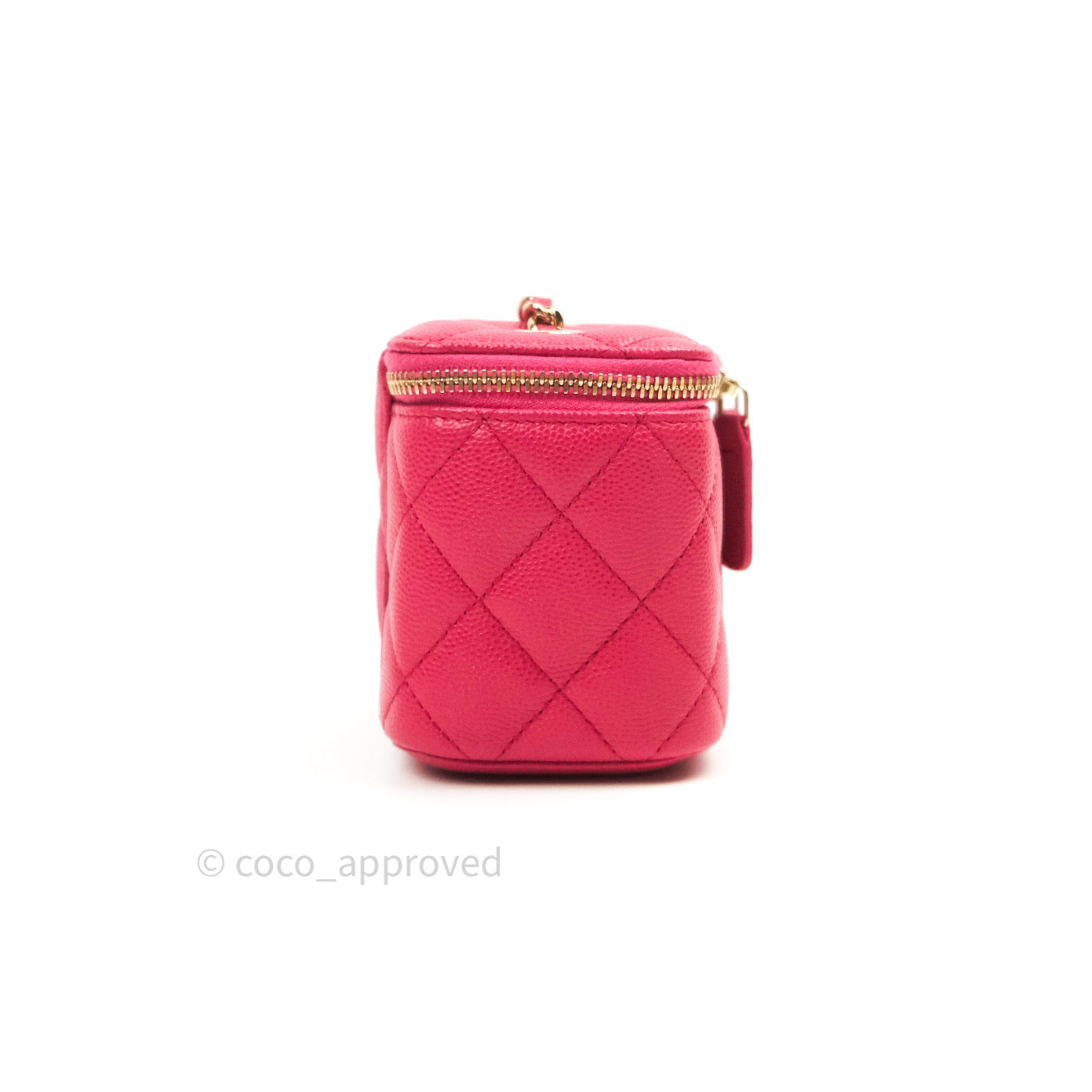 Chanel Mini Vanity Classic With Chain Pink Caviar Gold Hardware