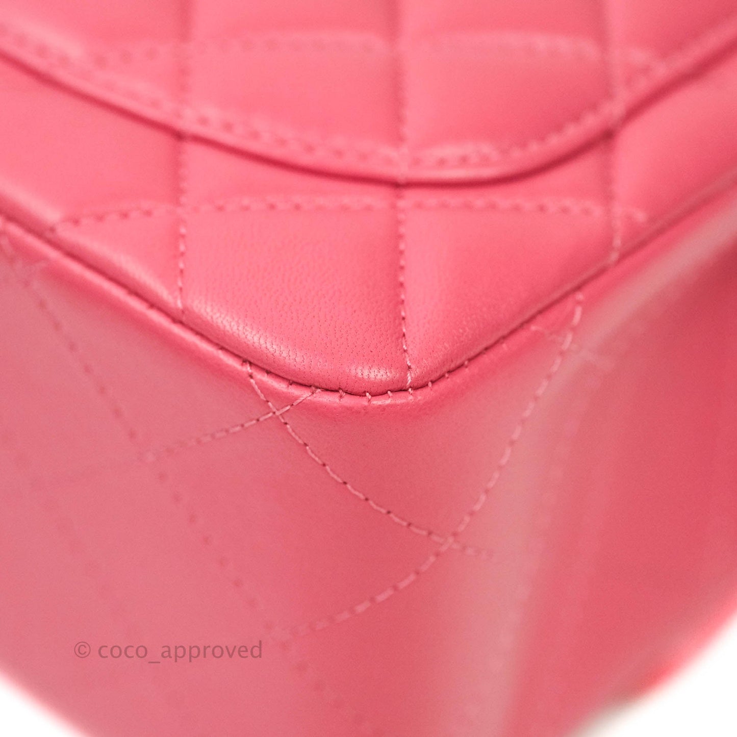 Chanel Mini Square Pink Lambskin Silver Hardware