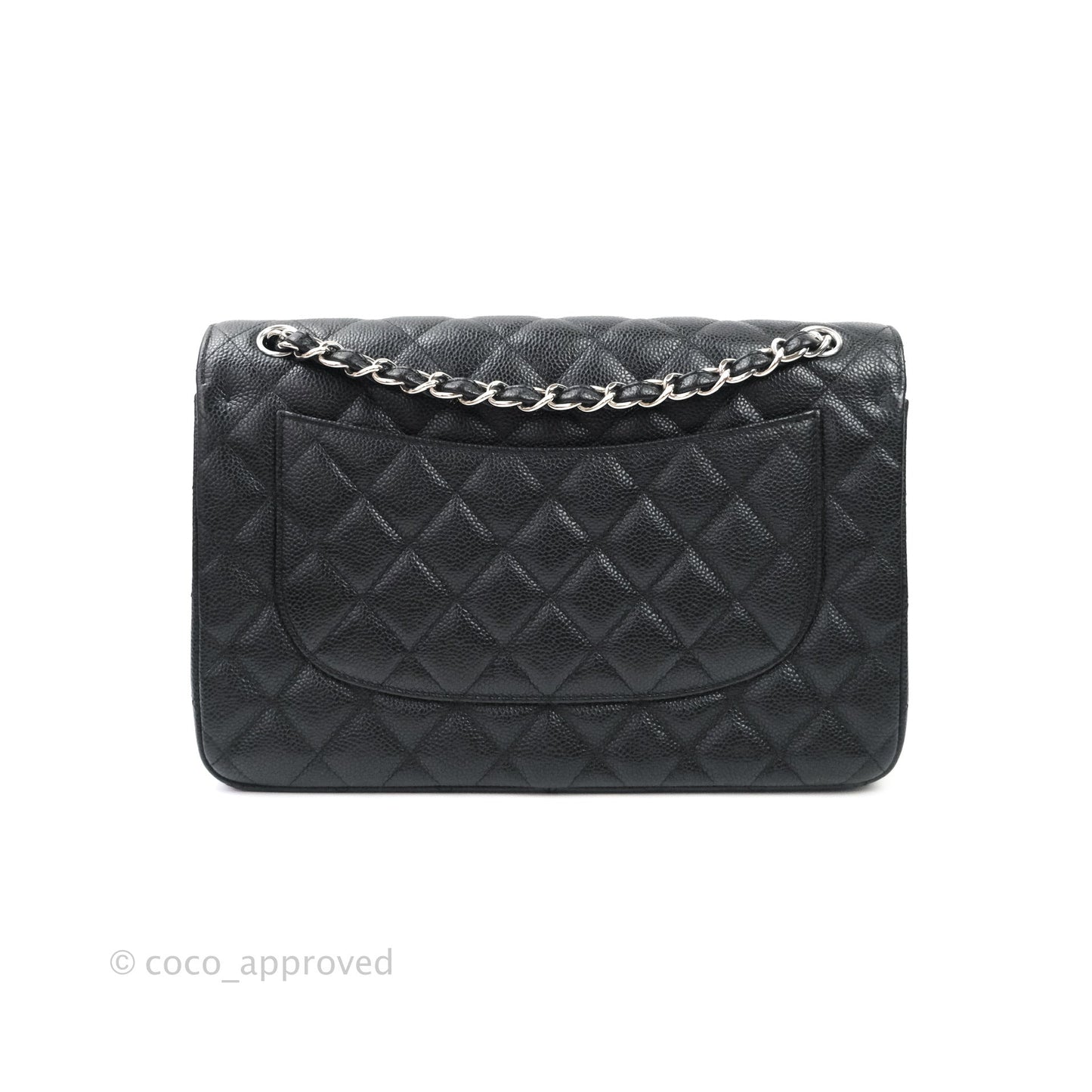 Chanel Jumbo Double Flap Black Caviar Silver Hardware⁣⁣