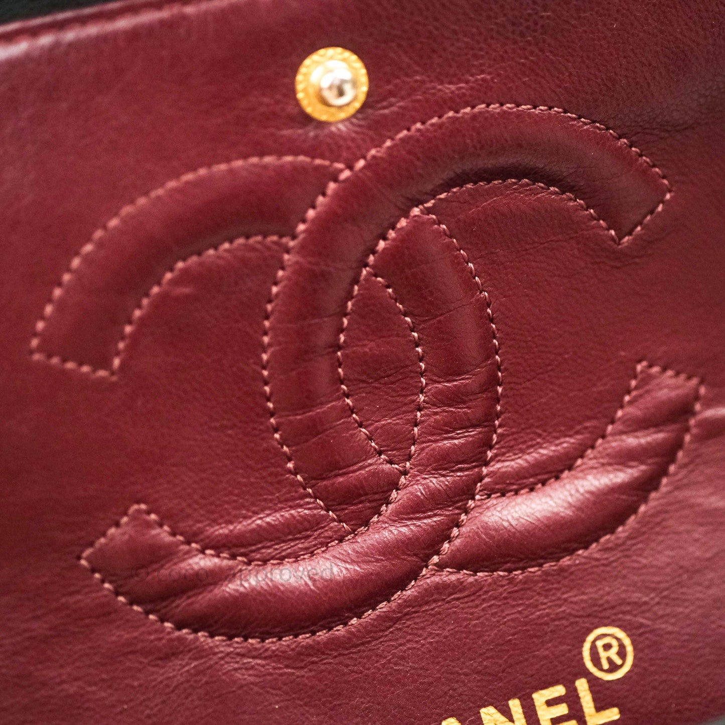 Chanel Classic Vintage Double Flap M/L Black Lambskin Gold Hardware