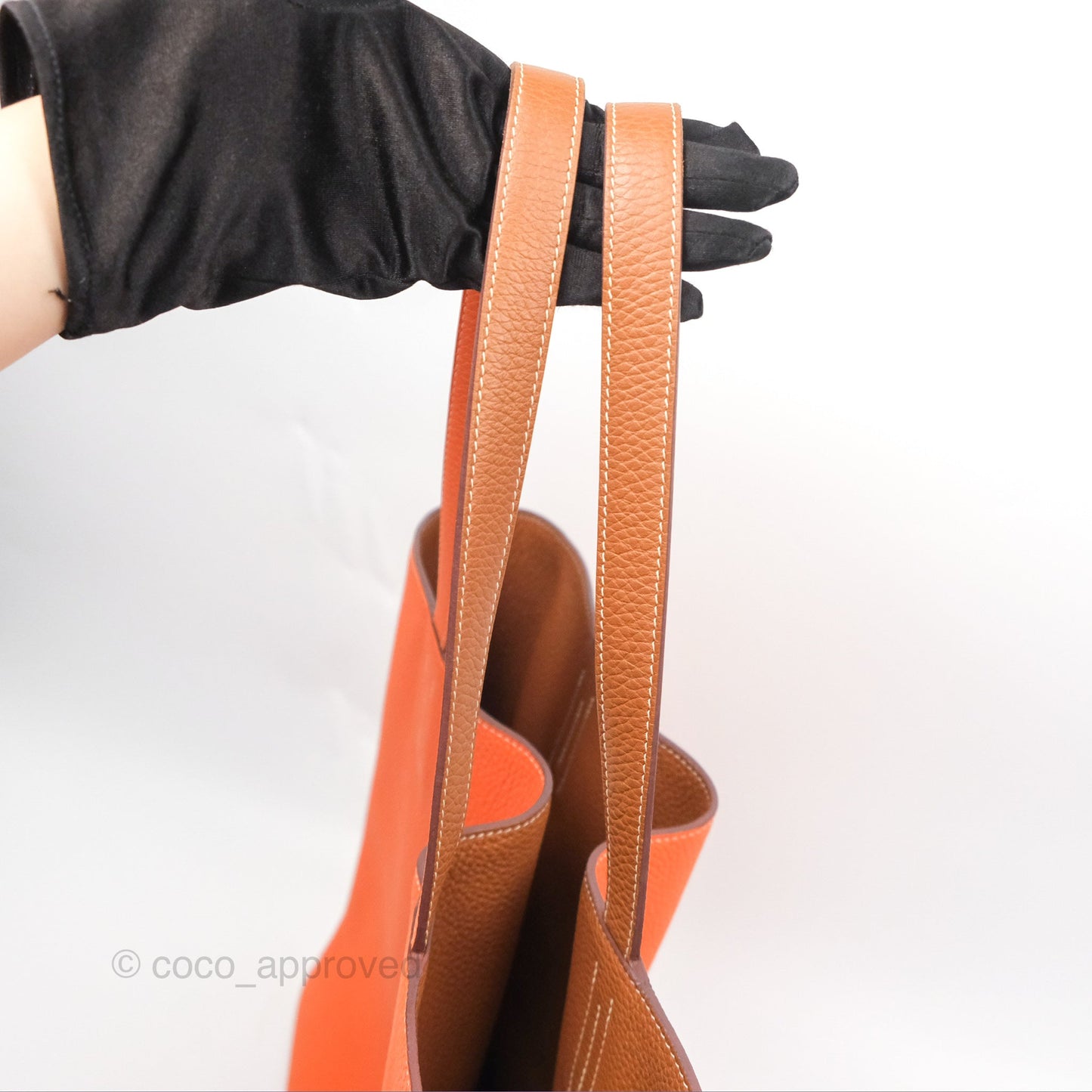 Hermès Double Sens Tote 36 Gold/ Orange Clemence