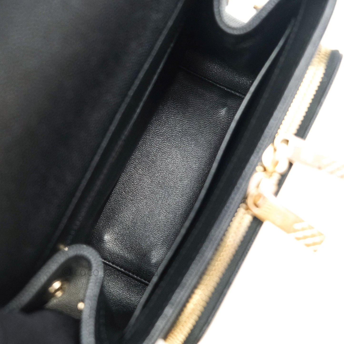 Chanel Quilted Small Business Affinity Flap Black Caviar Light Gold Hardware