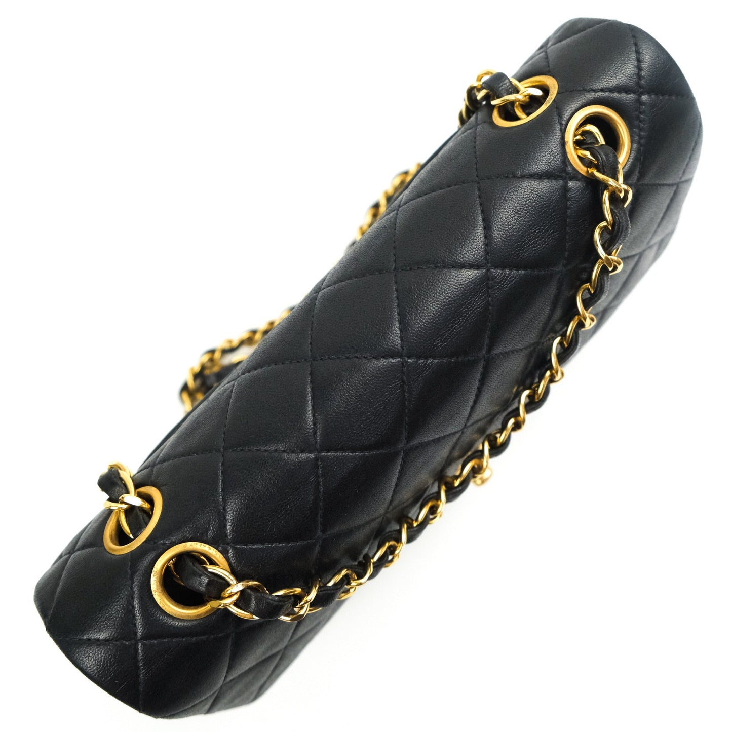 Chanel Classic Vintage Small S/M Flap Black Lambskin 24K Gold Hardware