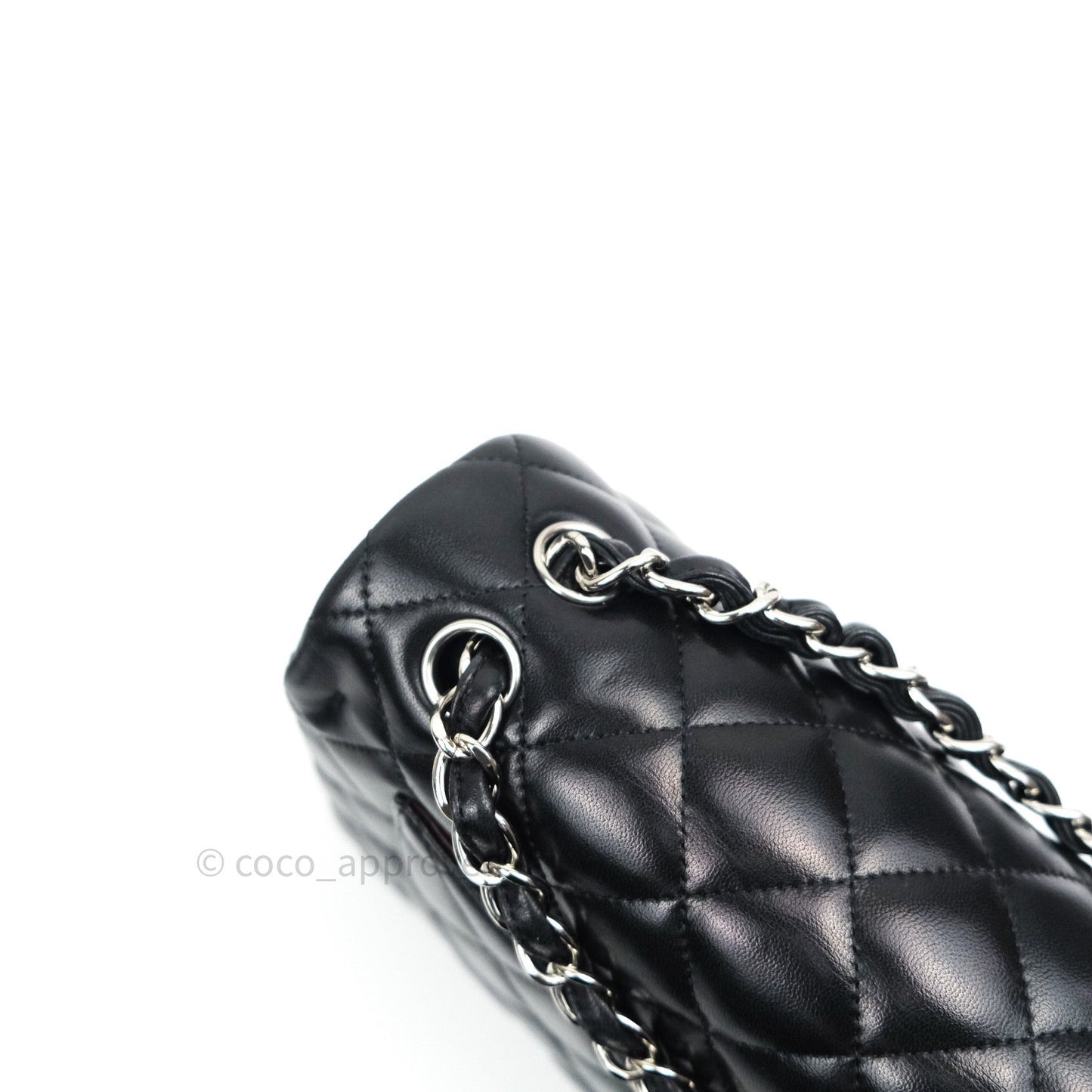 Chanel Classic Jumbo Double Flap Black Lambskin Silver Hardware⁣⁣