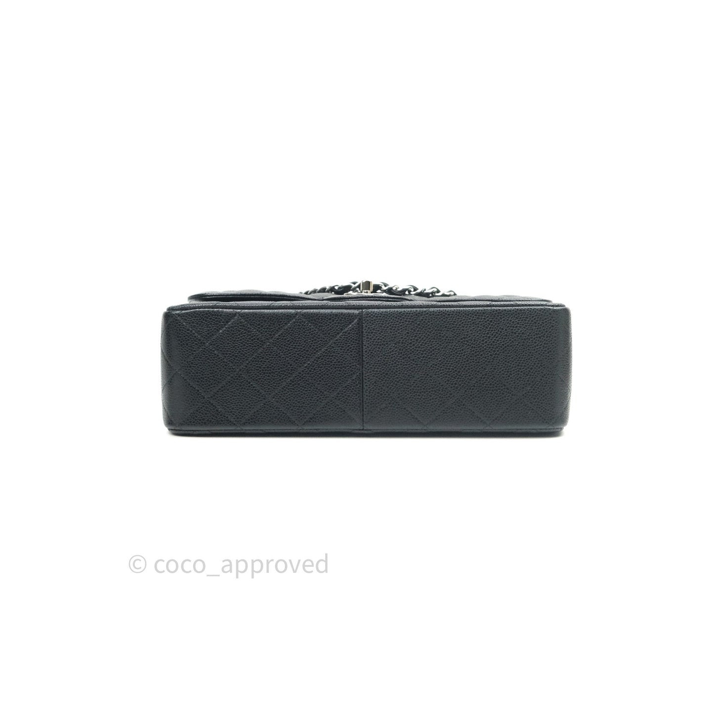 Chanel Classic Jumbo Double Flap Black Caviar Silver Hardware⁣⁣