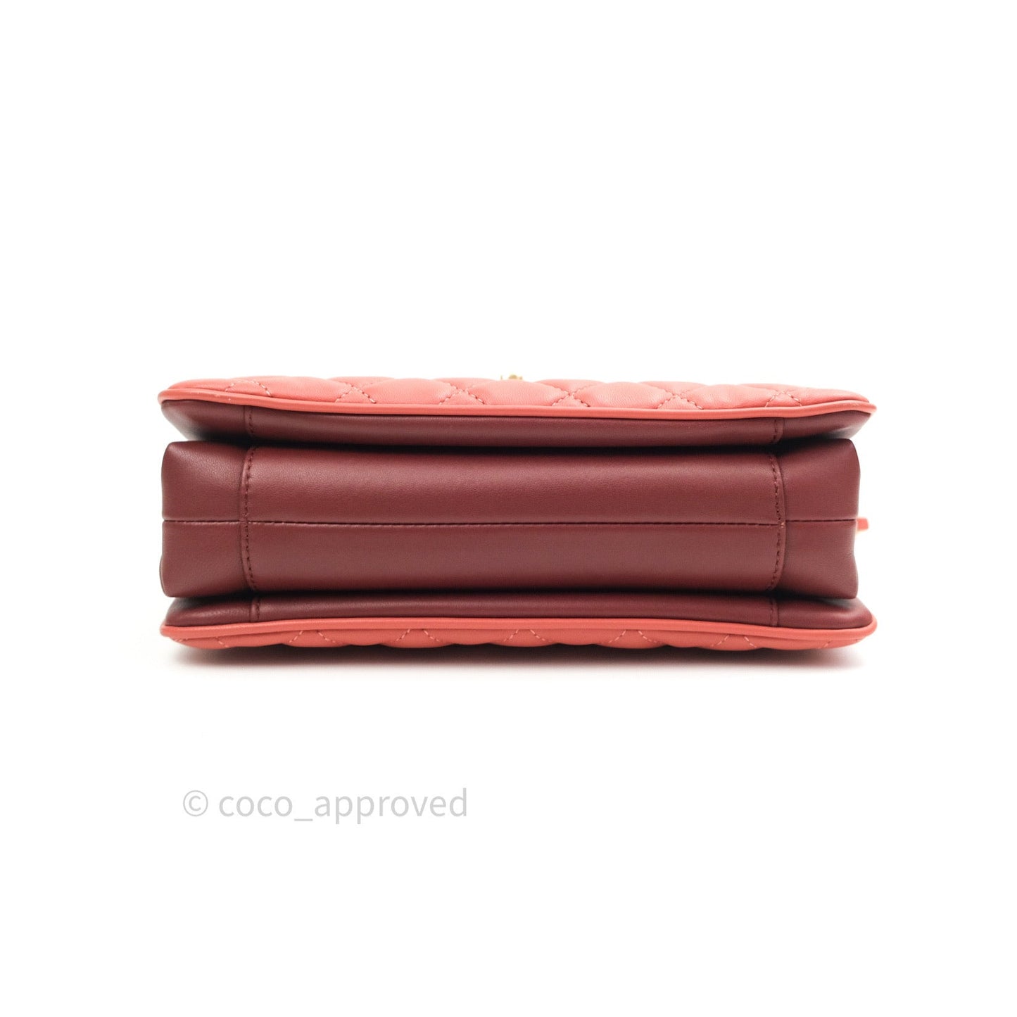 Chanel Coco Vintage Flap Bag Peachy Beige Lambskin Gold Hardware 18C