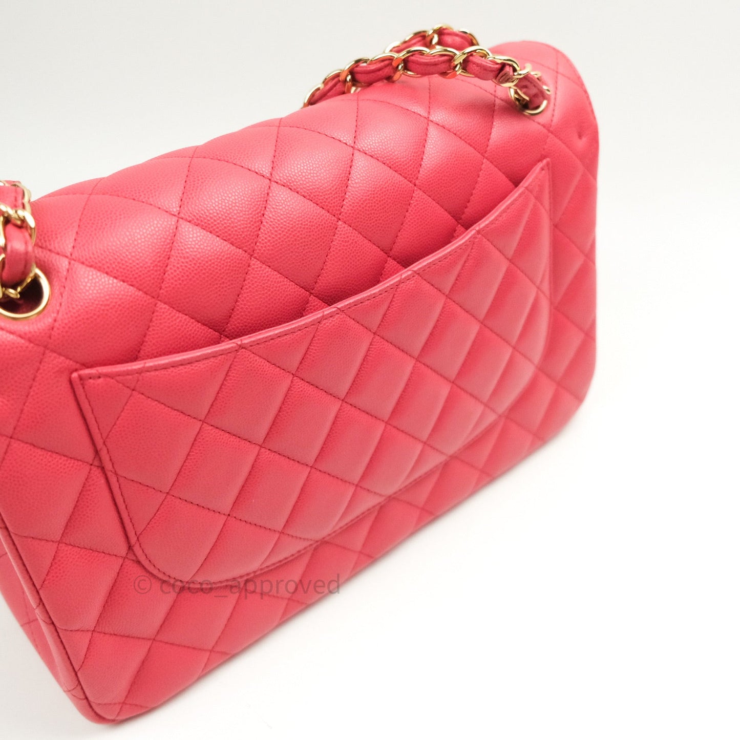 Chanel Classic Jumbo Double Flap Pink Caviar Gold Hardware⁣⁣ 17C