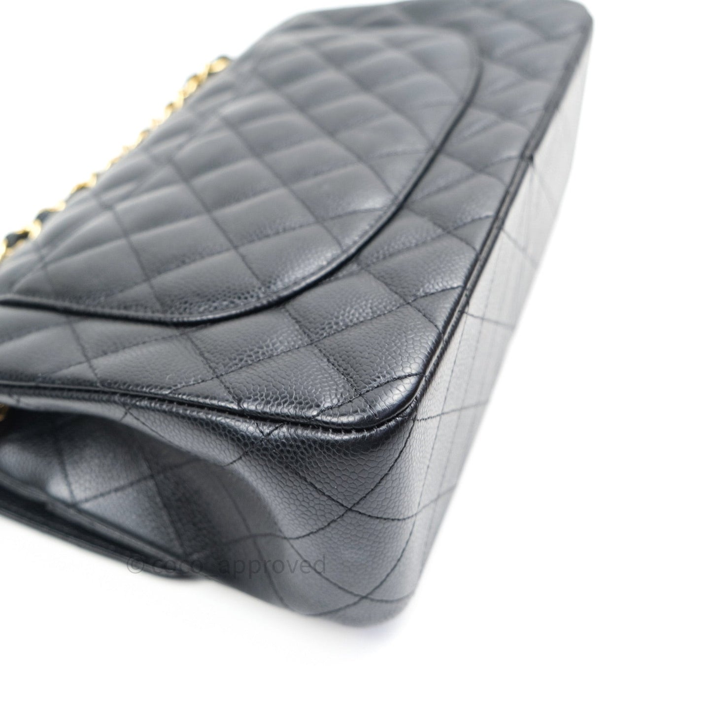 Chanel Jumbo Double Flap Black Caviar Gold Hardware⁣⁣