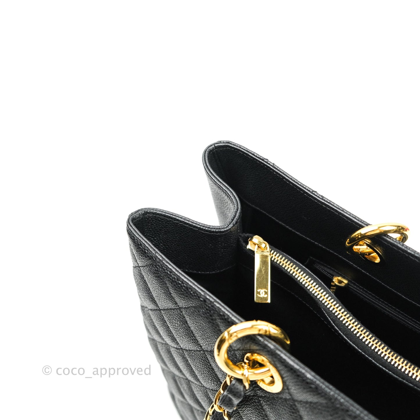 Chanel XL Grand Shopping Tote GST Black Caviar Gold Hardware