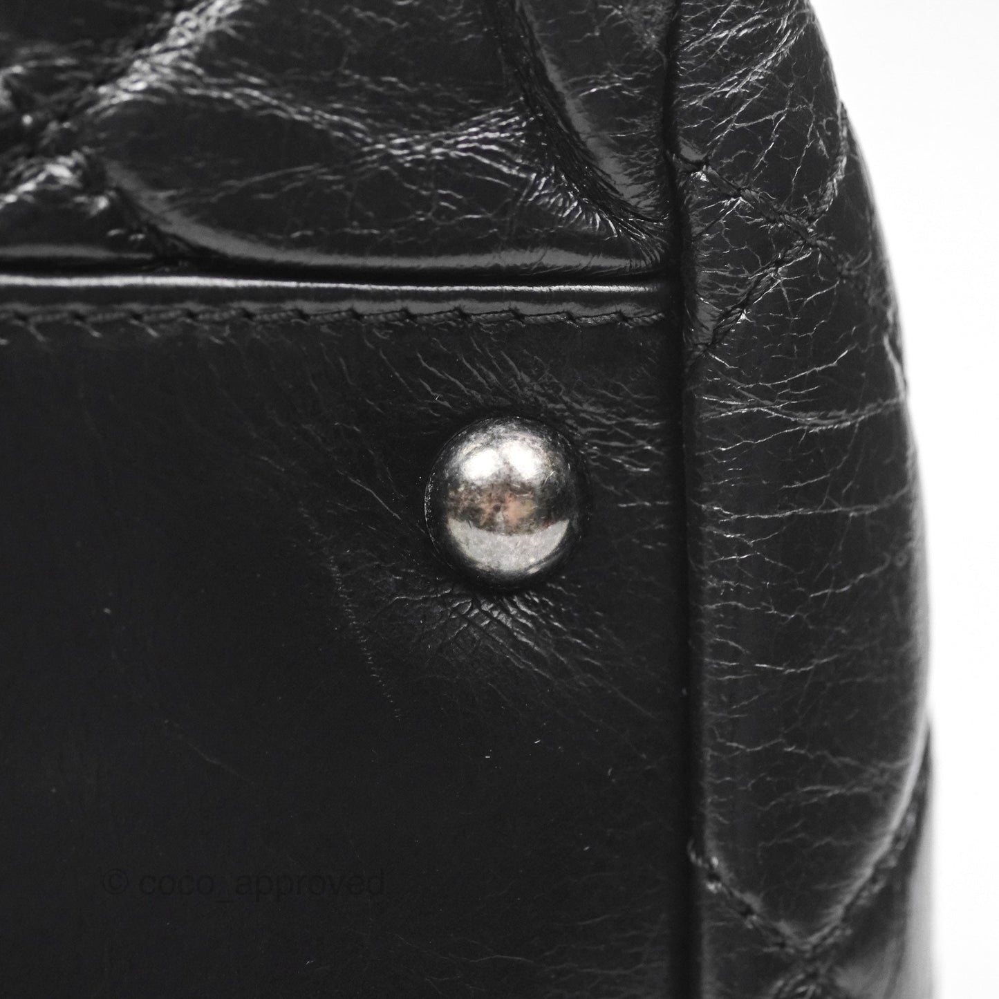Chanel Large Shopping Tote Black Ruthenium Hardware
