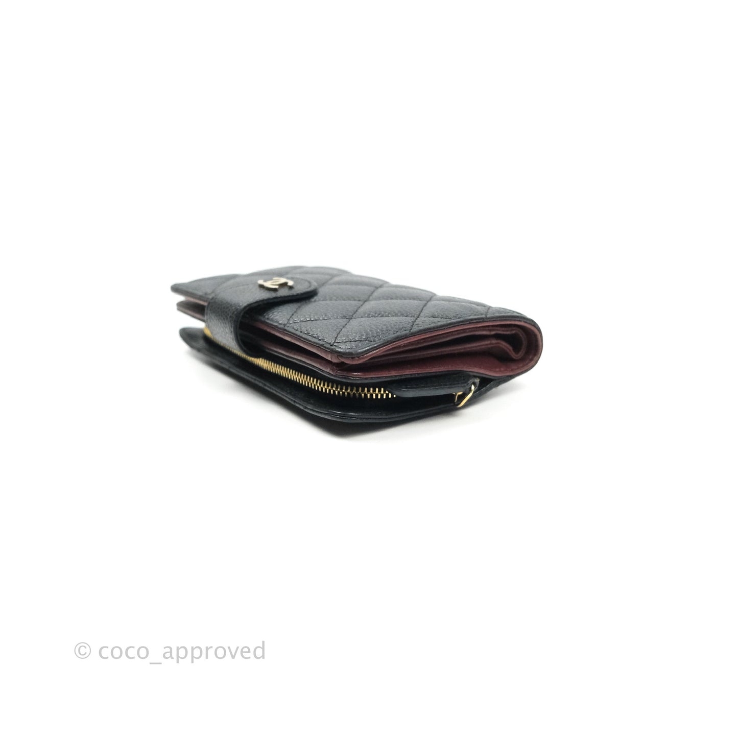 Chanel Timeless Black Caviar Wallet Gold Hardware