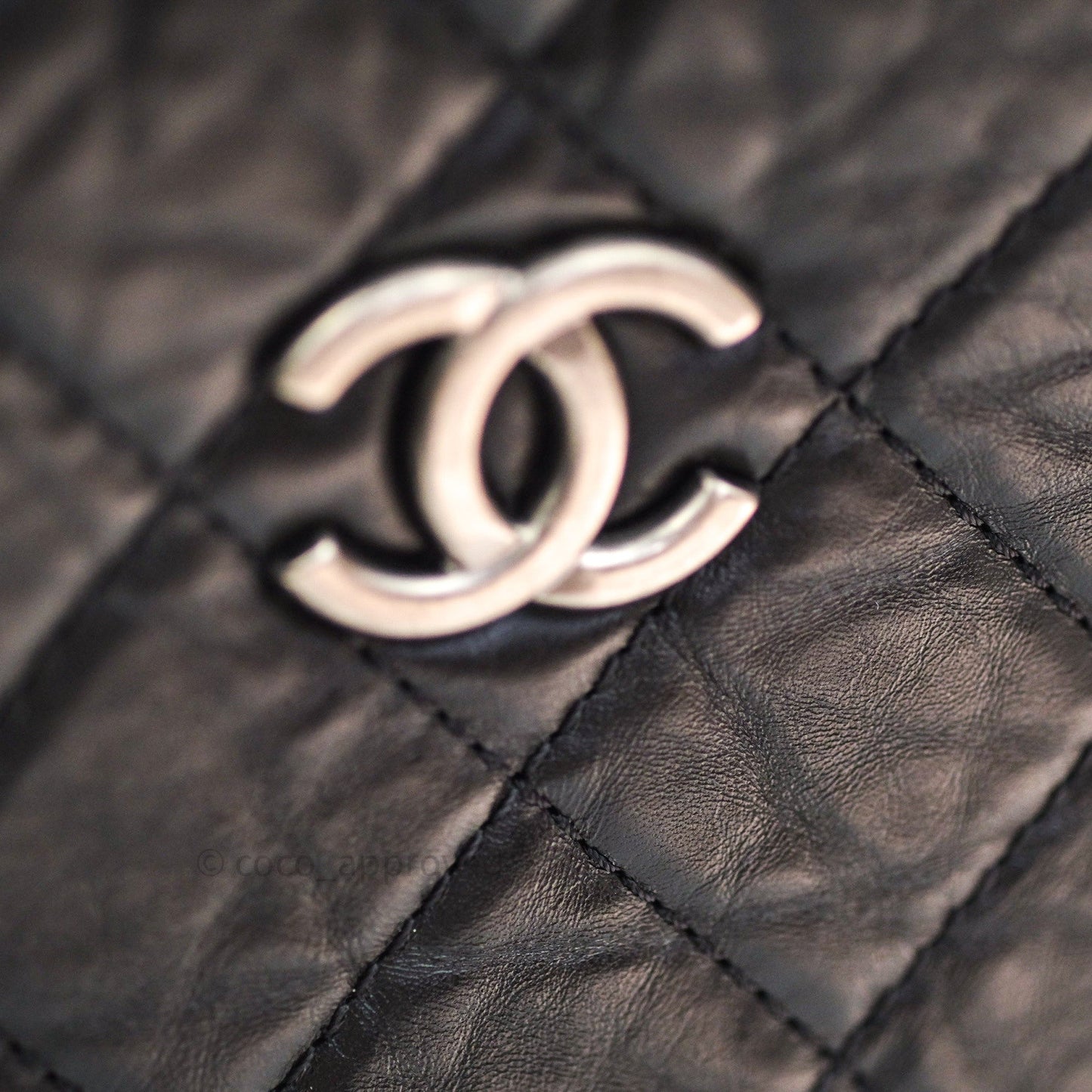 Chanel Gabrielle Backpack Black Aged Calfskin Small Black