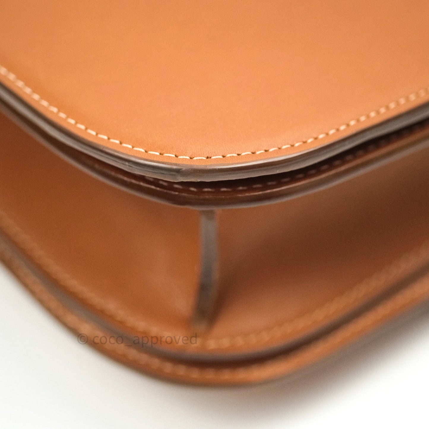 Celine Box Brown Tan Calfskin Leather Medium Classic Gold Hardware