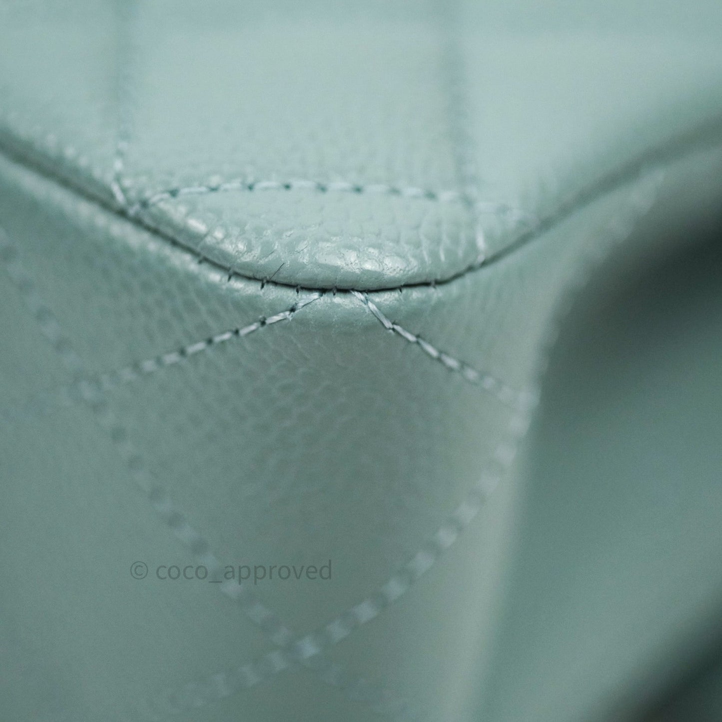 Chanel Classic Small S/M Flap Light Blue Caviar Silver Hardware 20B
