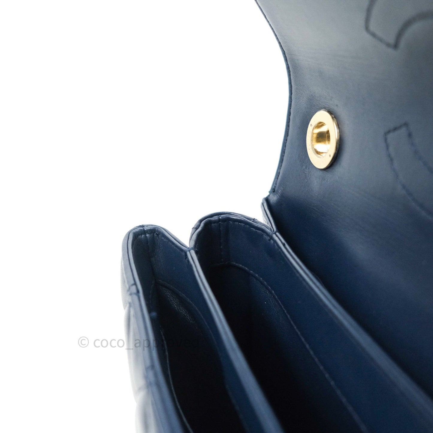 Chanel Trendy CC Small Navy Lambskin Gold Hardware