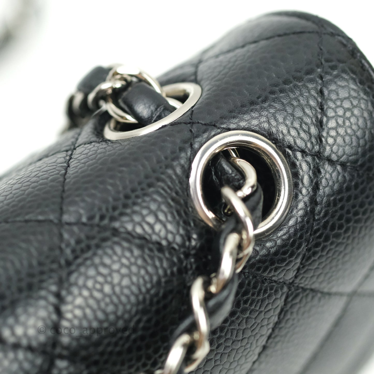 Chanel Classic Small S/M Flap Black Caviar Silver Hardware