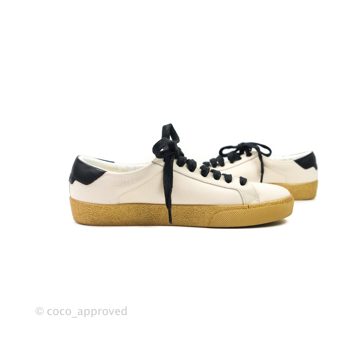 Saint Laurent Court Classic Worn-Look Sneakers⁣ Size 36.5