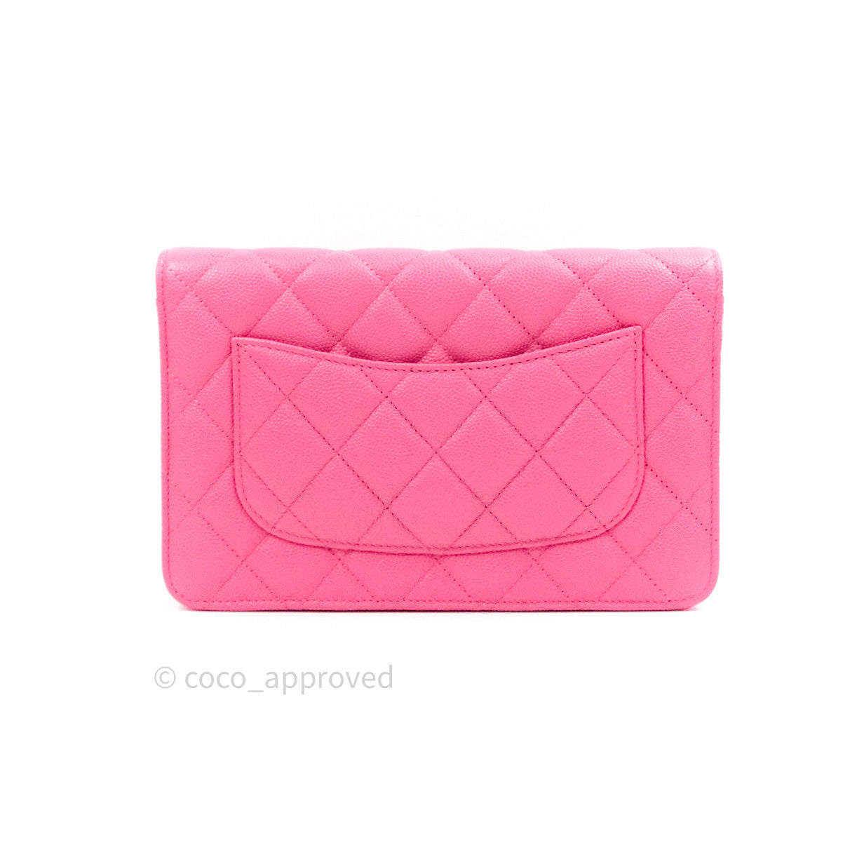 Chanel Caviar Quilted Wallet on Chain WOC Pink Light Gold Hardware 20S