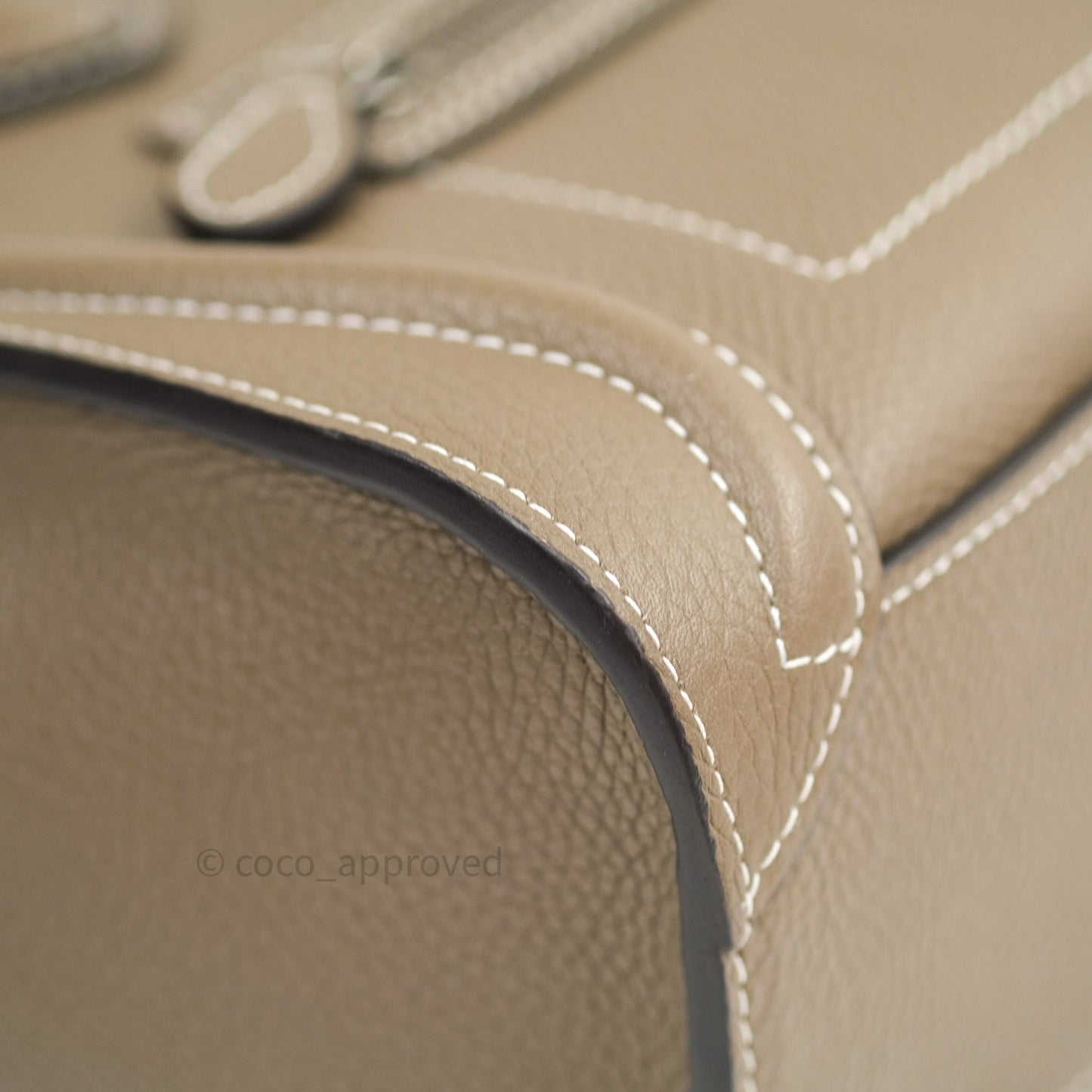 Celine Nano Luggage in Souris Drummed Calfskin