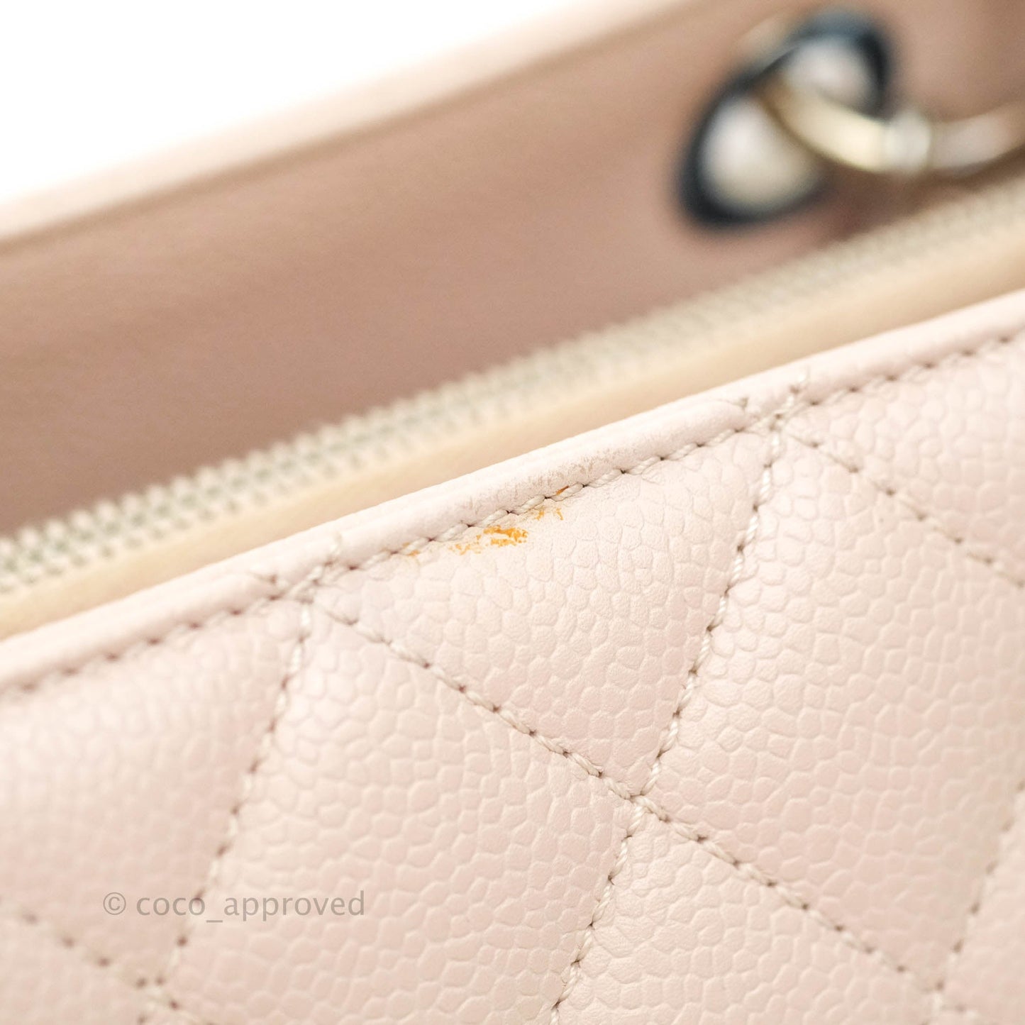 Chanel GST Pale Pink Caviar Silver Hardware