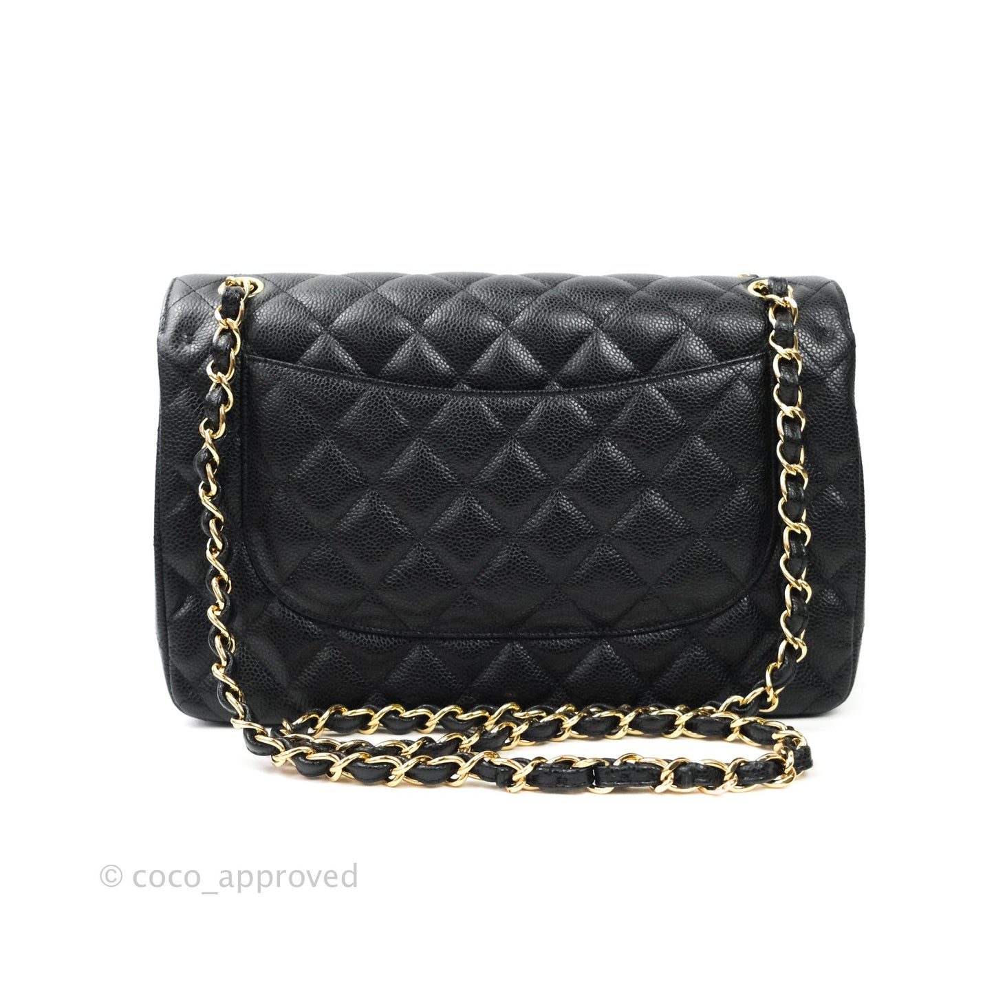 Chanel Jumbo Double Flap Black Caviar Gold Hardware⁣⁣