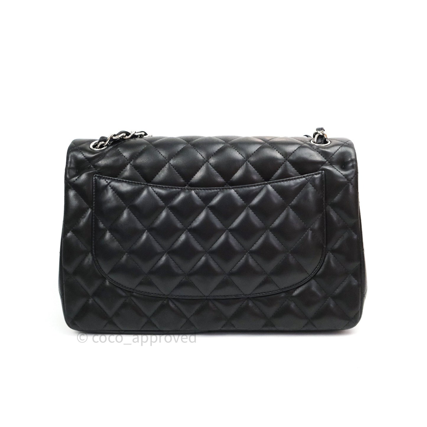 Chanel Jumbo Double Flap Black Lambskin Silver Hardware⁣⁣