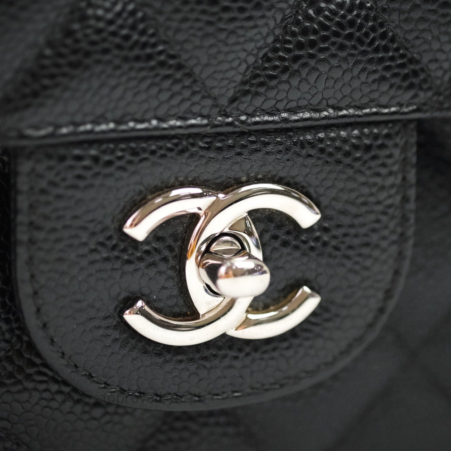 Chanel Jumbo Double Flap Black Caviar Silver Hardware⁣⁣