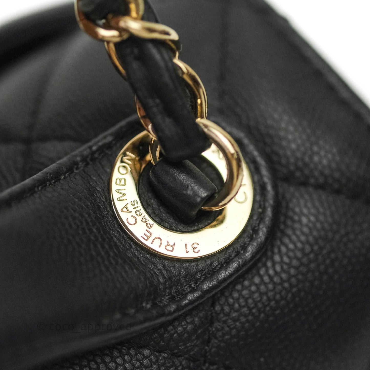 Chanel Quilted Medium Business Affinity Flap Black Caviar Light Gold Hardware