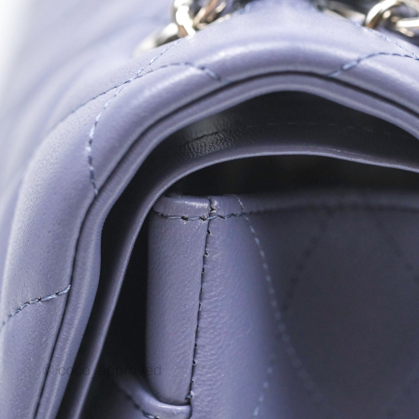 Chanel Jumbo Double Flap Lavender Blue Lambskin Silver Hardware⁣⁣